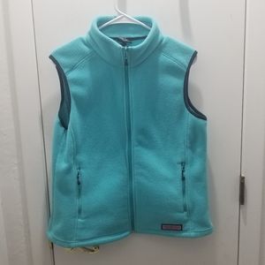 Vineyard Vines Vest Turquoise  zip up Fleece. See Measurements in Description